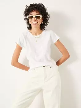 Футболка hush Ava Baby Fit, белая