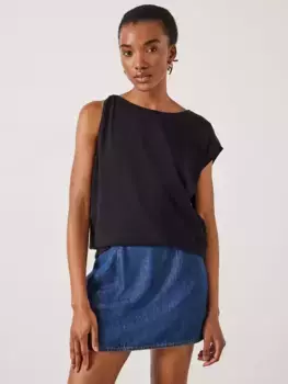 Футболка HUSH Jenna Knot Detail, черный