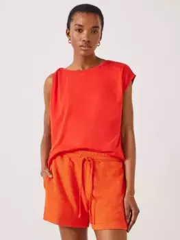 Футболка HUSH Jenna Knot Detail, красный