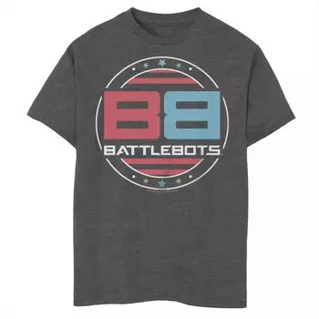 Футболка Husky Battlebots Battle Bots с изображением круга и эмблемы для мальчиков 8–20 лет Licensed Character