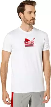 Футболка Hussle TMC PUMA, цвет PUMA White/High-Risk Red