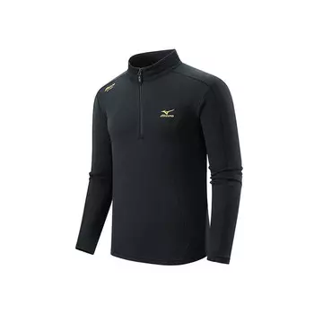 Футболка hybrid long sleeve t-shirt 'black' Mizuno, черный