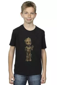 Футболка I Am Groot Wave Pose Marvel, черный