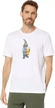 Футболка I Like Crafts Gnome с короткими рукавами Crusher-Lite Life is Good, цвет Cloud White