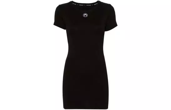 Футболка и платье из органического хлопка Marine Serre, черный