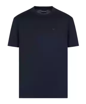 Футболка и поло из джерси с нашивкой логотипом Emporio Armani, синий