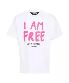 Футболка и поло с графическим рисунком Just Cavalli, белый