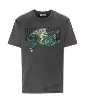 Футболка и поло с графическим рисунком Just Cavalli, черный