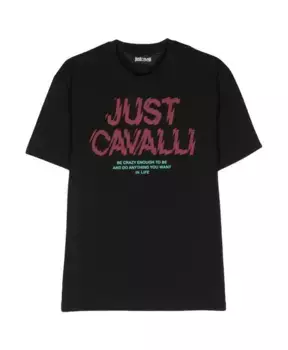 Футболка и поло с графическим рисунком Just Cavalli, черный