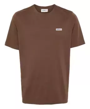 Футболка и поло с нашивкой логотипом Autry, коричневый
