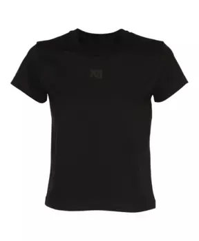 Футболка и поло с объемным логотипом Alexander Wang, черный