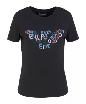 Футболка и поло с узорами Emporio Armani, черный