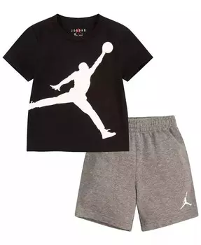 Футболка и шорты Jumbo Jumpman для малышей, комплект из 2 предметов Jordan, мультиколор