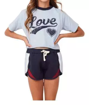 Футболка и шорты Love Ringer в светло-голубом цвете Vintage Havana