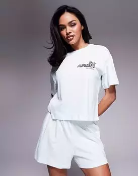 Футболка и шорты River Island мятного цвета