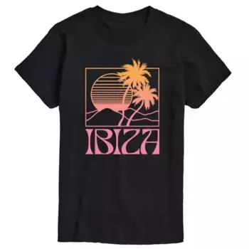 Футболка Ibiza Sun Palms с принтом для больших размеров Licensed Character, черный
