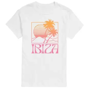 Футболка Ibiza Sun Palms с принтом для больших размеров Licensed Character, белый