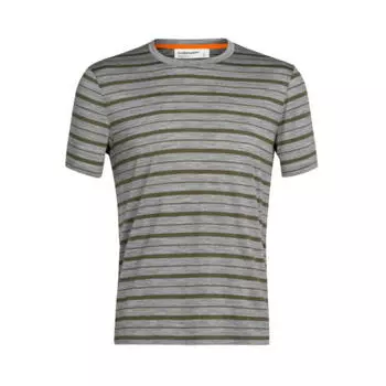 Футболка Icebreaker M Wave SS Tee Stripe, жемчужно-серый