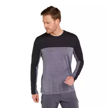 Футболка Icebreaker Merino 125 Cool-Lite Sphere Colour Block long sleeve, серый