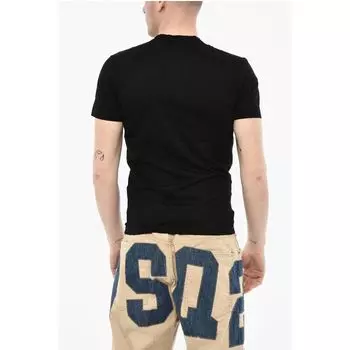Футболка ICON из хлопка с круглым вырезом и принтом Dsquared2, Black