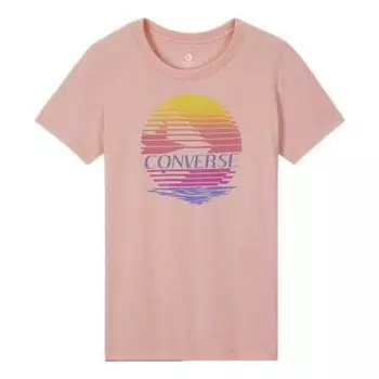 Футболка icon remix classic t-shirt 'pink yellow' Converse, розовый