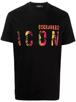 Футболка Icon с логотипом Dsquared2, черный