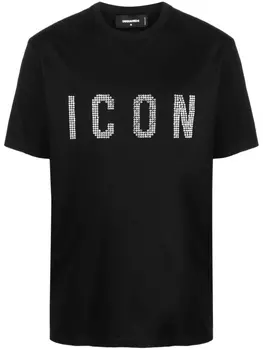 Футболка Icon с шипами Dsquared2, черный