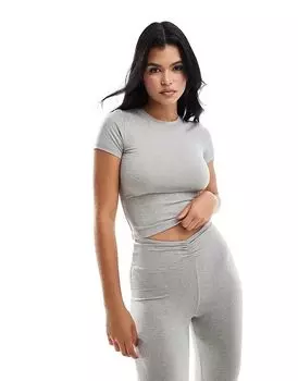 Футболка Icon soft touch performance для малышей серого меланжевого цвета ASOS 4505