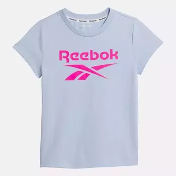 Футболка ID с большим логотипом Reebok, бледно-голубой