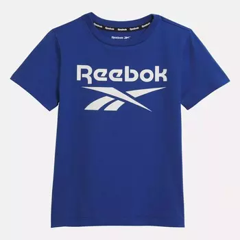Футболка ID с большим логотипом Reebok, темно-синий