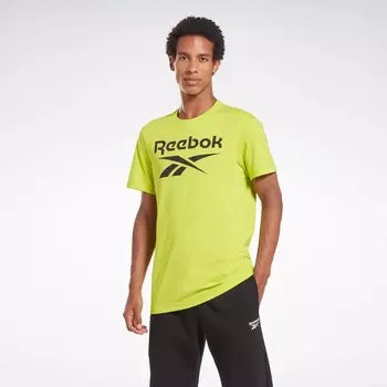 Футболка Identity с большим логотипом Reebok, кислотно-желтый