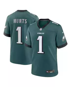 Футболка игровая альтернативная Philadelphia Eagles для мужчин Nike Jalen Hurts Fanatics, зеленый