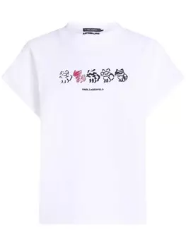 Футболка Ikon Choupette Karl Lagerfeld, белый