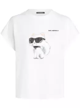 Футболка Ikon Choupette KARL LAGERFELD, белый