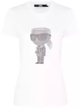 Футболка Ikon со стразами KARL LAGERFELD, белый