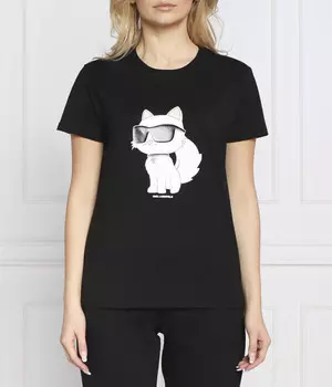 Футболка Ikonik 2.0 Choupette Regular Fit Karl Lagerfeld, черный
