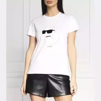 Футболка ikonik 2.0 Choupette стандартного кроя Karl Lagerfeld, белый