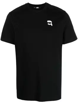 Футболка Ikonik с аппликацией Karl Lagerfeld, черный