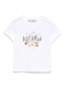 Футболка Illustration Forest Tartine Et Chocolat, белый