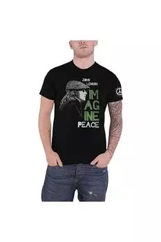 Футболка Imagine Peace John Lennon, черный