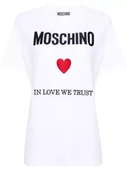 Футболка In Love We Trust Moschino, белый