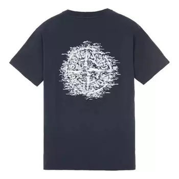 Футболка institutional one graphic t-shirt 'navy' Stone Island, синий