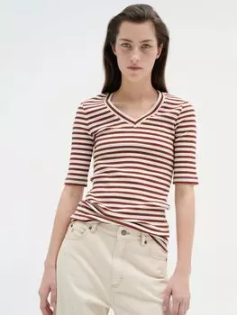 Футболка InWear Dagna Stripe, Cherry Mahogany