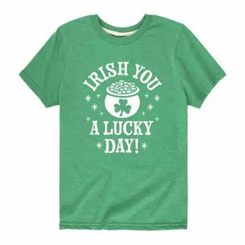 Футболка Irish You A Lucky Day для мальчиков 8–20 лет с рисунком Licensed Character
