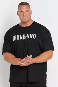 Футболка Ironrhino спереди и сзади Badrhino Big & Tall, черный