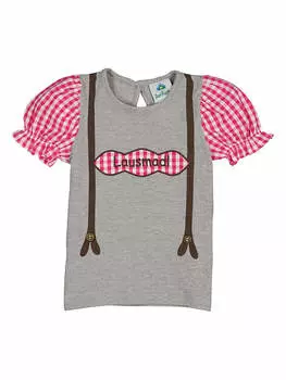 Футболка Isartrachten, цвет grau/pink