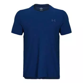 Футболка iso-chill laser t-shirt 'navy blue' Under Armour, синий