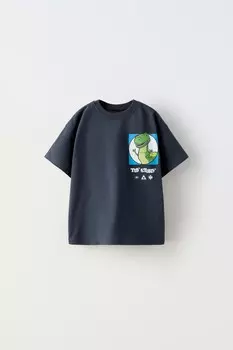 Футболка история игрушек disney ZARA, антрацитово-серый
