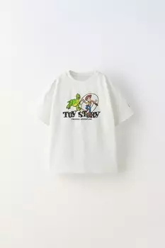 Футболка история игрушек disney ZARA, белый
