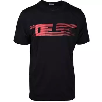 Футболка it с полосатым логотипом Diesel, черный